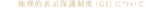 地理的表示保護制度（GI）について